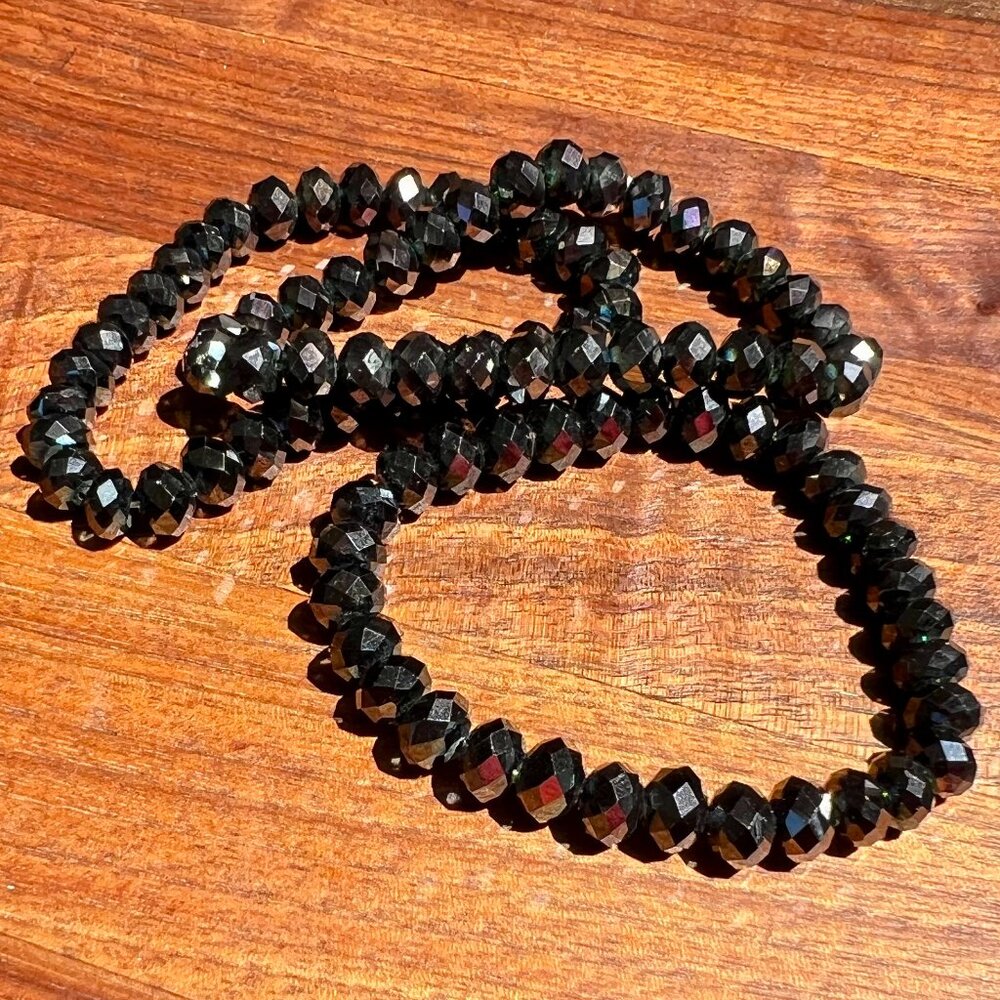 FIRM PRICE! Classic 3-Piece Black Stretch Bangles/Bracelets
